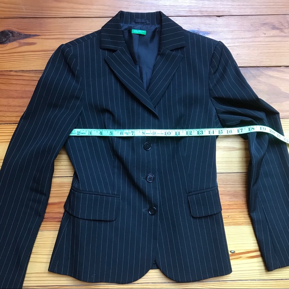 United Colors of Benetton Pinstripe Blazer, EUC S - Picture 6 of 15
